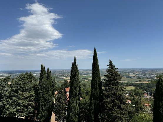 View from the balcony of Bertinoro castle
